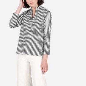 Everlane Poplin Striped Blouse